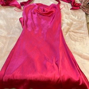 Pink silk dress